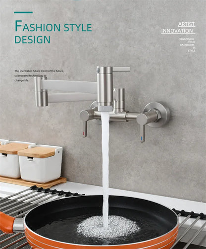 Pot Filler Tap Wall Mounted Foldable Faucet Cold
