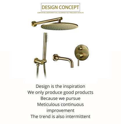 Bathroom Faucet Shower Mixer Tap Spout Black Solid
