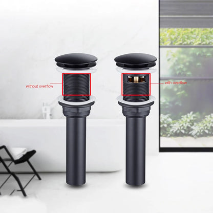 Poiqihy Matte Black Bathroom Lavatory Basin Sink Pop