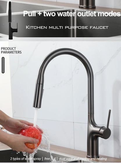 Deck Mounted Faucet Pull Out Mixer Tap Bagnolux