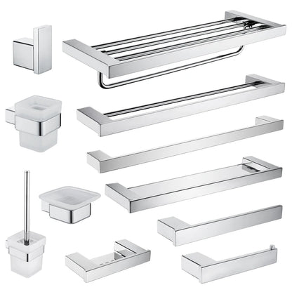 Stainless Steel Bathroom Wall Shelf Towel Bar Rack