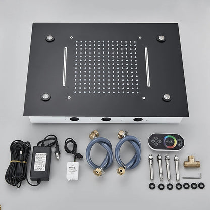 Ceiling Led Rainfal Shower Head Smart Remote Control
