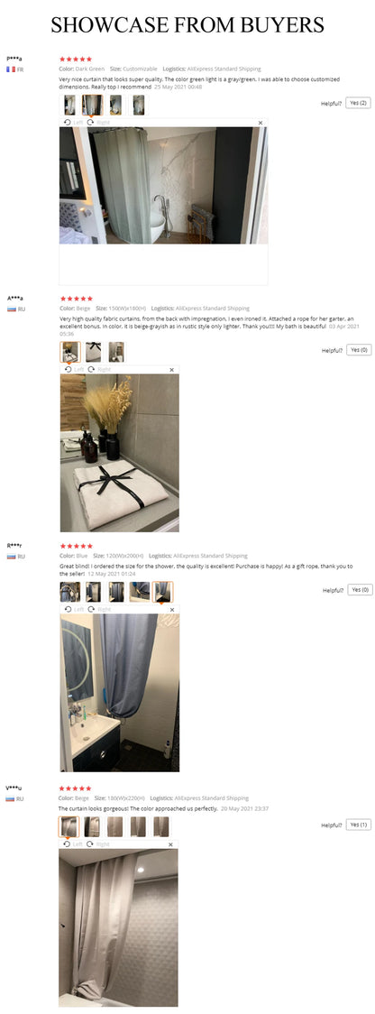 Not In/Elegant Waterproof Shower Curtain Bathroom Quality