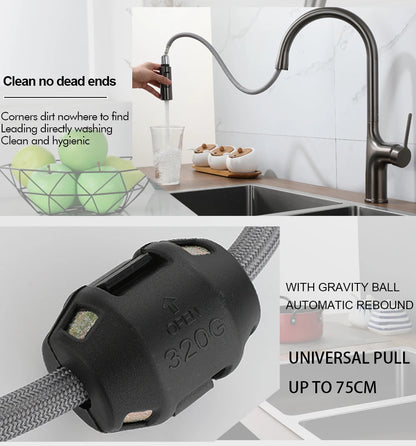 Deck Mounted Faucet Pull Out Mixer Tap Bagnolux