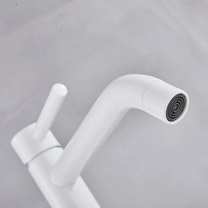 Tall Basin Sink Faucet Slim Black Chrome Bathroom
