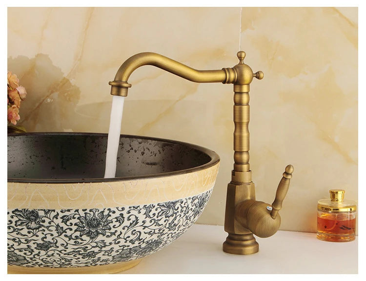 Antique Retro Faucet Basin Mixer Bathroom Cold Water