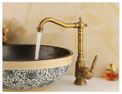 Antique Retro Faucet Basin Mixer Bathroom Cold Water