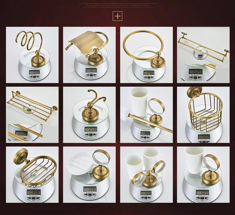 Solid Brass Bathroom Hardware Sets Antique Bronze Bath