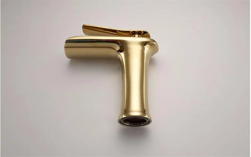 Basin Faucet Gold Waterfall Faucet Brass Bathroom Faucet