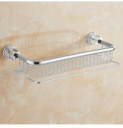 Bathroom Hardware Crystal Bath Towel Shelf Toilet Paper