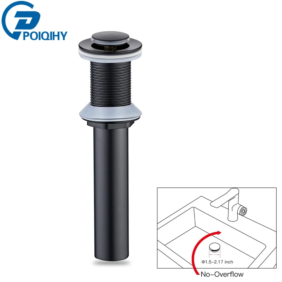 Poiqihy Matte Black Bathroom Lavatory Basin Sink Pop