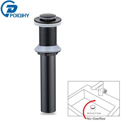 Poiqihy Matte Black Bathroom Lavatory Basin Sink Pop