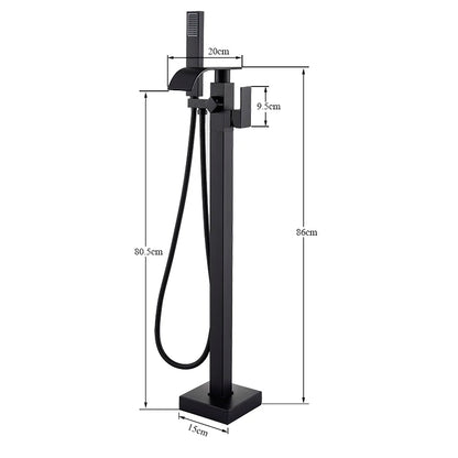 Shbshaimy Golden Floor Bathroom Bathtub Faucet Handshower Cold