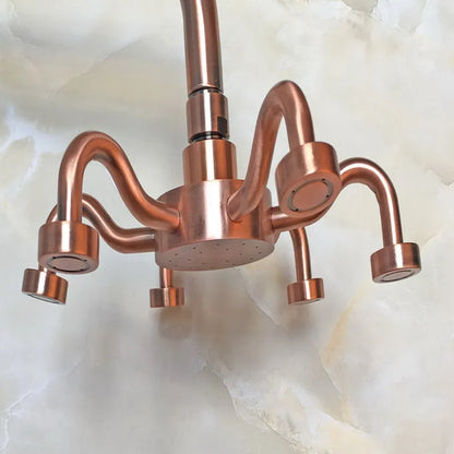 Antique Red Copper Brass Bathroom Rain Shower Head