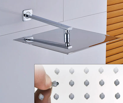 Rozin Wall Mount Rainfall Shower Faucet Chrome Concealed