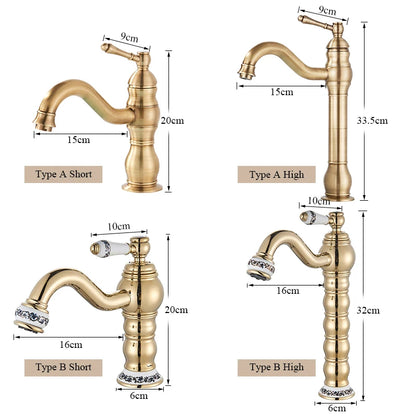 Bathroom Basin Sink Faucet Mixer Tap Handle Hole