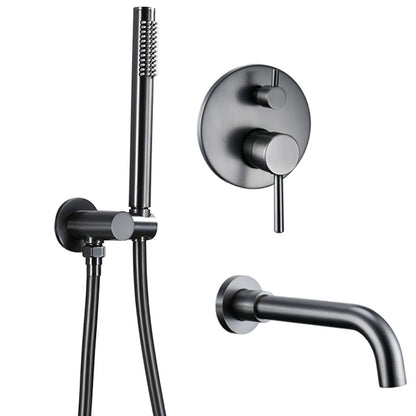 Bathtub Mixer Tap Shower Cold Bathroom Faucet Brushed