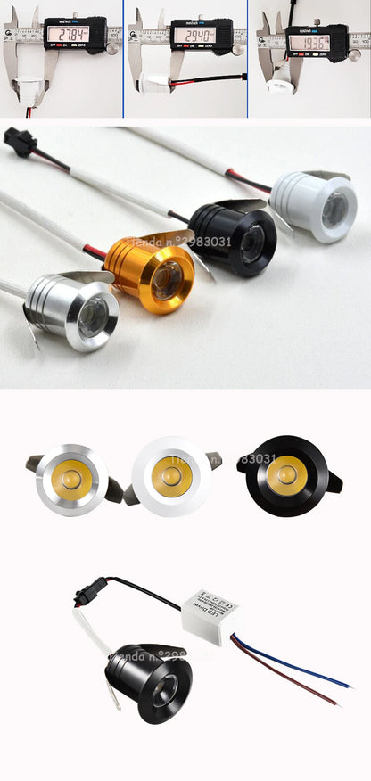 10 1w 3w Led Recessed Cabinet Mini Spot