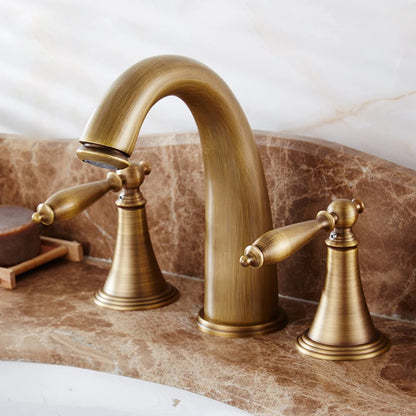 Ellen Antique Bronze Bath Sink Faucet Double Handle