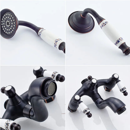 Bathroom Shower Faucet Brass Rainfall Shower Mixer Tap