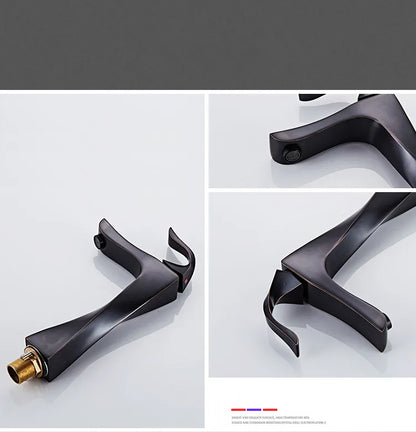 Design Basin Faucet Black Chrome Bathroom Sink Faucet