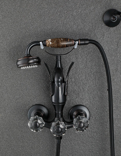 Luxury Golden Bathroom Swan Bathtub Faucet Wall Mounted