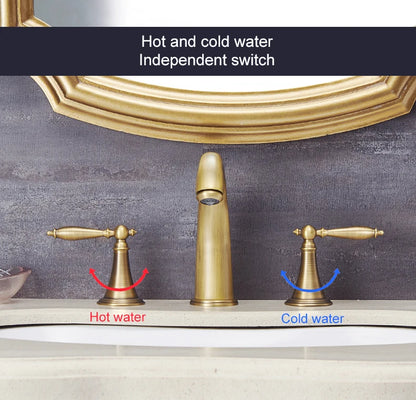 Ellen Antique Bronze Bath Sink Faucet Double Handle