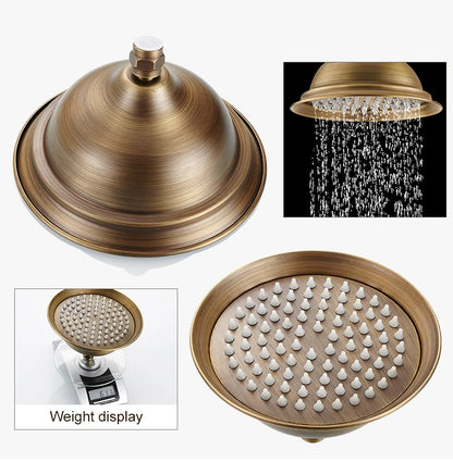 Antique Rain Shower Faucets Hand Brass Wall Mounted