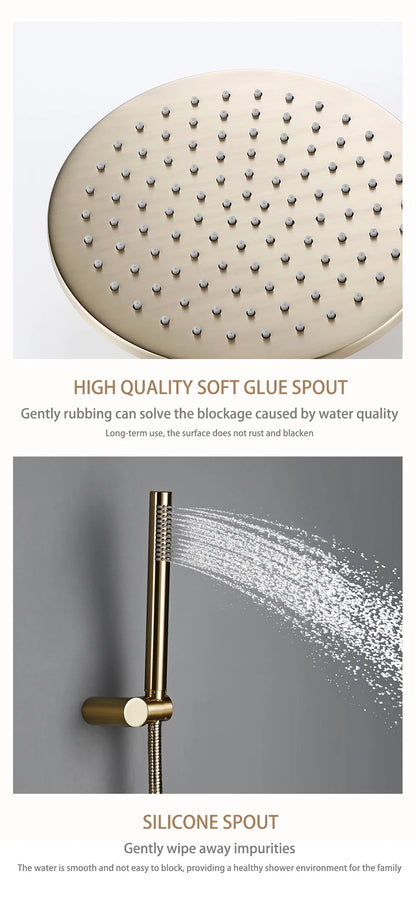Shower System Wall Mount Bathroom Bath Faucet Brass