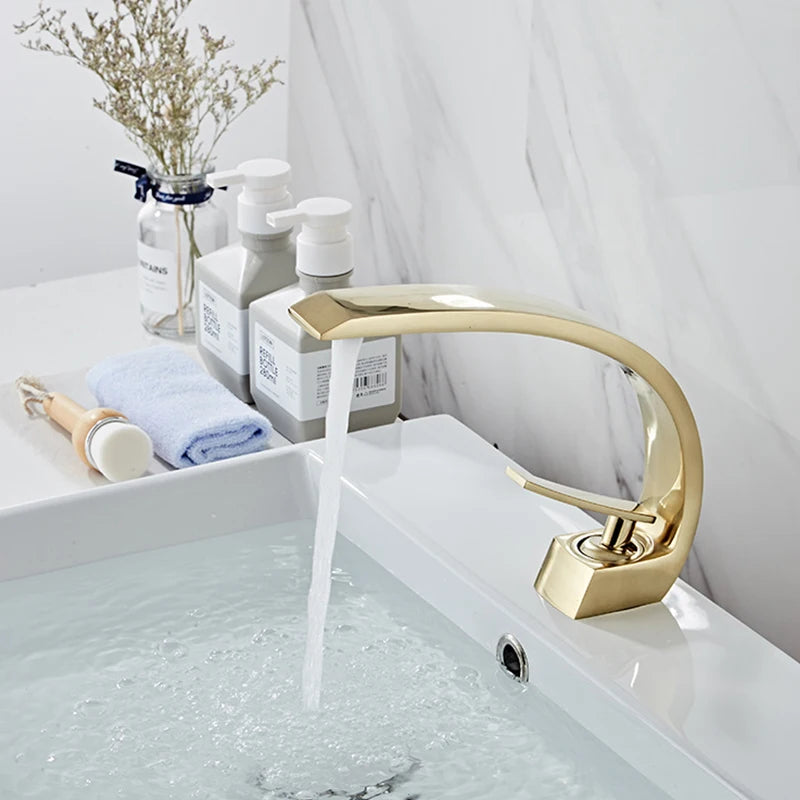 Bathroom Basin Faucet Deck Mount Washing Sink Cold