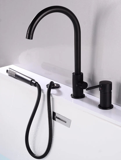 Ellen Bathtub Faucets Holes Black Cold Bath Shower