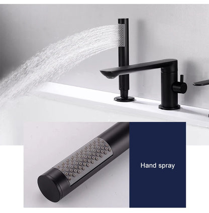 Ellen Bathtub Faucets Holes Black Cold Bath Shower