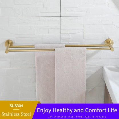 Vibrant Moderne Brushed Gold Towel Racks Fashion Gold