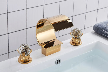 Wanmivezlo Waterfall Bathroom Basin Faucet Deck Mounted Cold