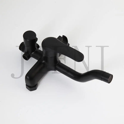 Jieni Matte Black Rainfall Shower Faucet Paint Black