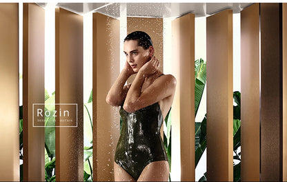 Rozin Gold Bathroom Shower Faucet Wall Mounted Brass