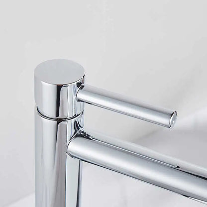 Tall Basin Sink Faucet Slim Black Chrome Bathroom