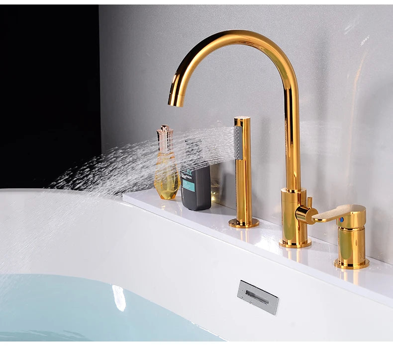 Ellen Bathtub Faucets Holes Black Cold Bath Shower