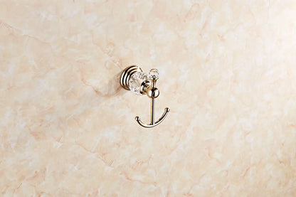 Brass Shower Shelf Toilet Paper Holder Silver Crystal