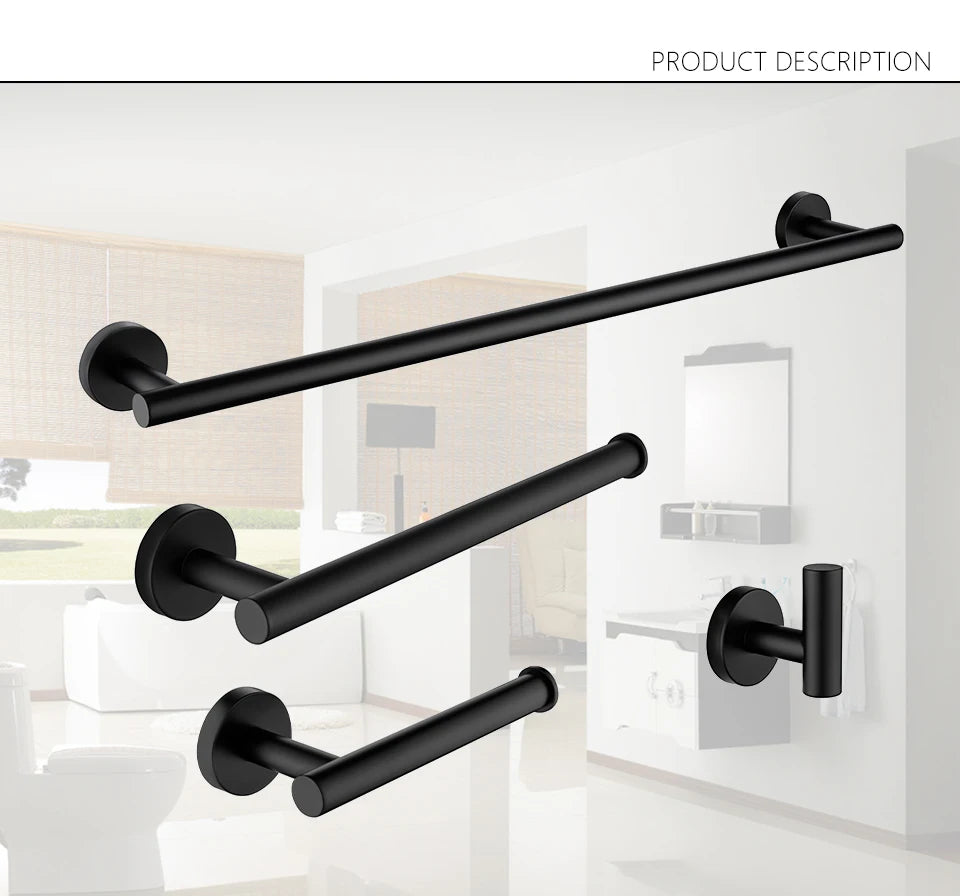 Bathroom Hardware Kit Towel Bar Wall Mount Matt