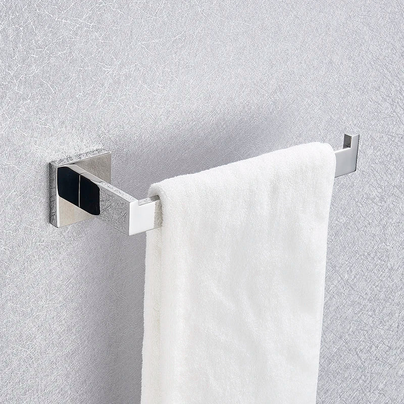 Bathroom Hardware Chrome Robe Hook Towel Rail Bar