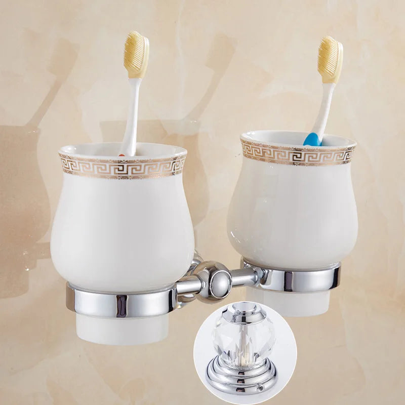 Bathroom Hardware Crystal Bath Towel Shelf Toilet Paper