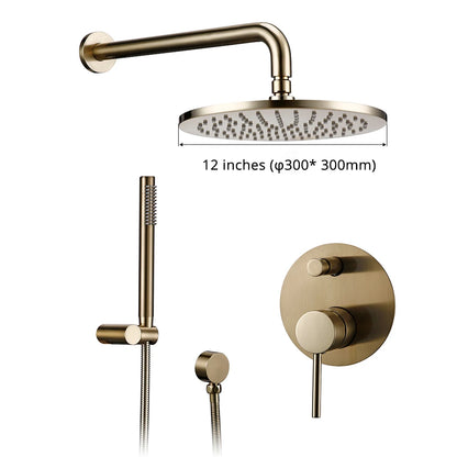 Shower System Wall Mount Bathroom Bath Faucet Brass