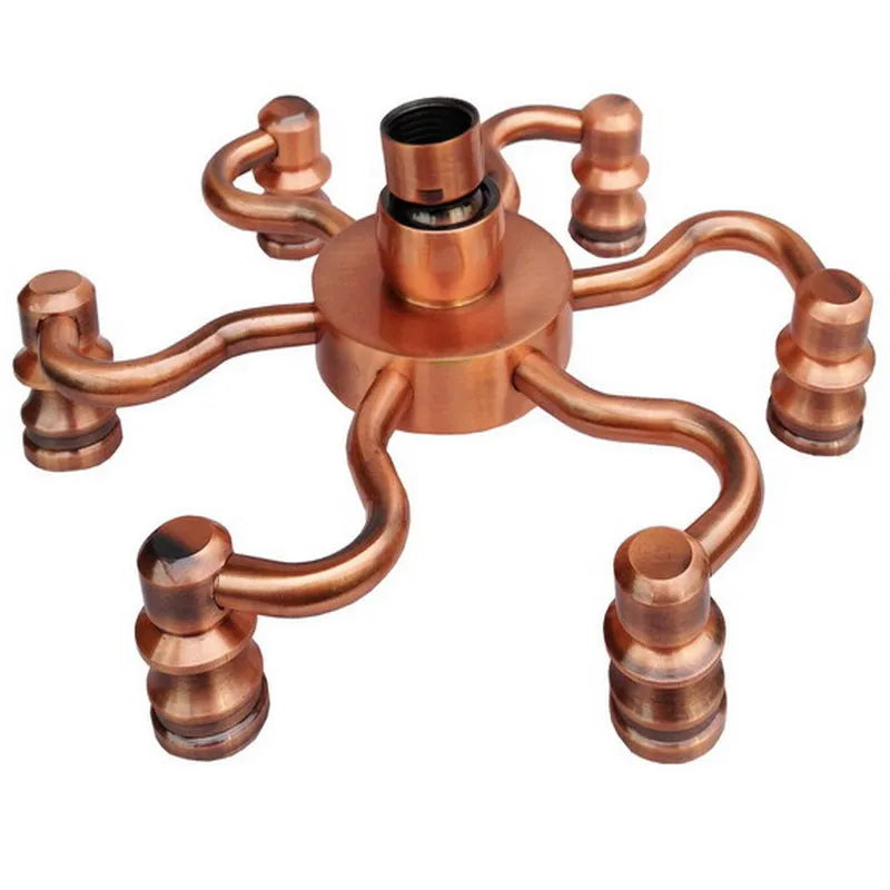 Antique Red Copper Brass Bathroom Rain Shower Head