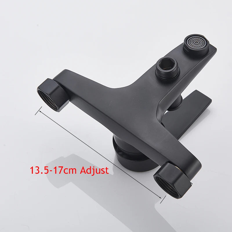 Matte Black Shower Faucet Wall Mount Bathroom Shower