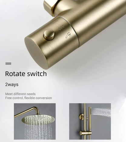 Shower System Thermostatic Shower Faucet Thermostat Bathroom