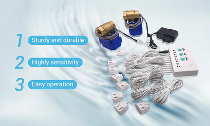 Water Pipe Leak Detector Alarm Smart Security System