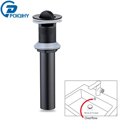 Poiqihy Matte Black Bathroom Lavatory Basin Sink Pop
