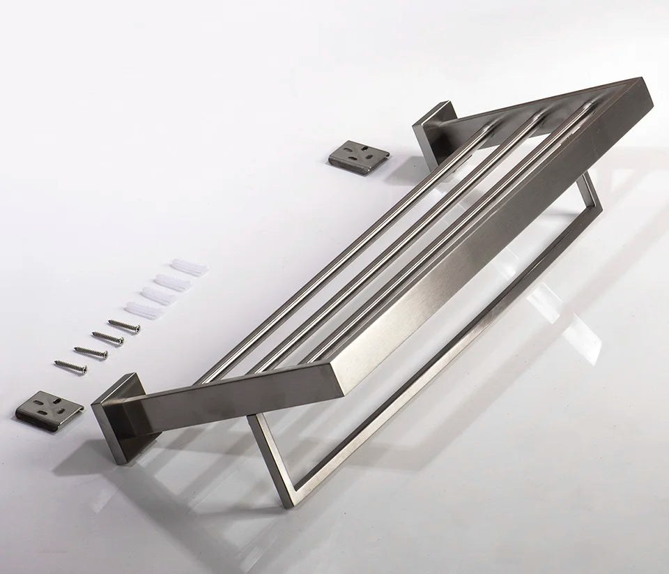 Stainless Steel Bathroom Brushed Nickel Towel Rack Toilet