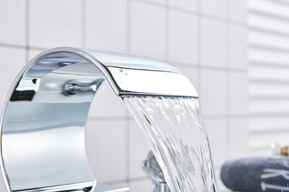 Wanmivezlo Waterfall Bathroom Basin Faucet Deck Mounted Cold
